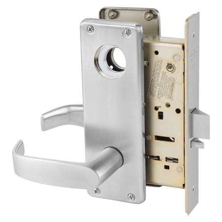 Grade 1 Asylum Or Institution Mortise Lock, L - Lever, WT - Escutcheon, Field Reversible, Less Cylin